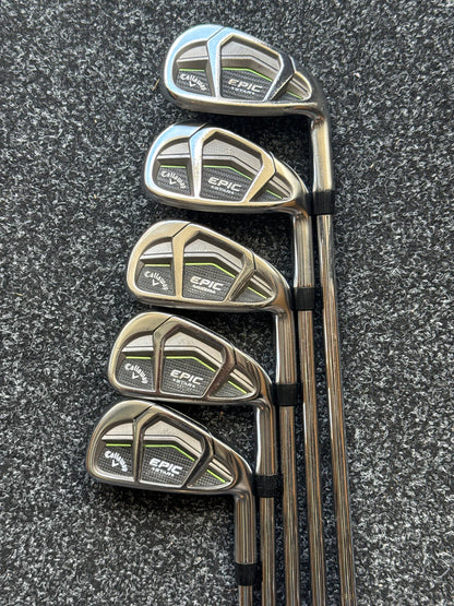 Complete Callaway Golf Set  EPIC SPEED Driver, MAVRIK Wood, EPIC STAR Irons, JAWS Wedges & Odyssey Putter (Stiff)
