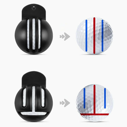 Golf Ball Alignment Tool with Dual Line Marker