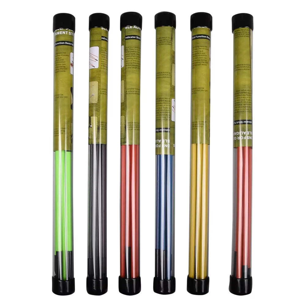Golf Alignment Sticks (2-Pack) with Storage Tube