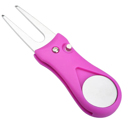 Golf Divot Repair Tool With Ball Marker