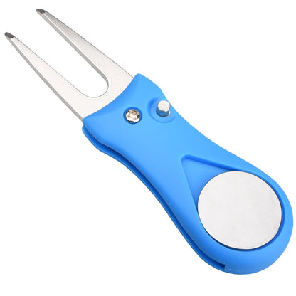 Golf Divot Repair Tool With Ball Marker